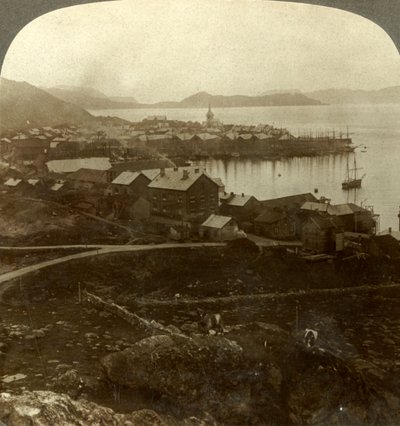 Hammerfest. La ciudad más septentrional del mundo - sin puesta de sol del 13 de mayo al 29 de julio, Noruega de Unbekannt