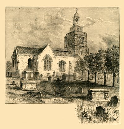 Iglesia parroquial de Hammersmith, en 1820, c1878 de Unbekannt