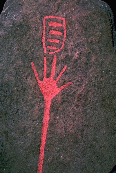 Mano inscrita en piedra, Edad de Bronce de Unbekannt