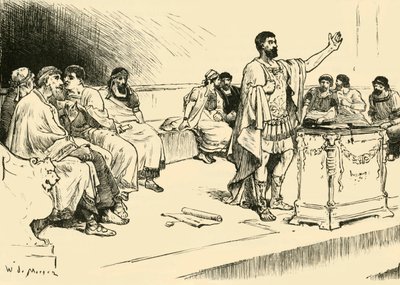 Aníbal en la Asamblea de Cartago, 1890 de Unbekannt