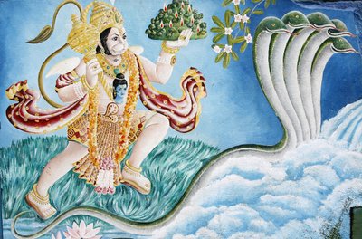Dios mono Hanuman. Pashupatinah, Katmandú, Nepal de Unbekannt