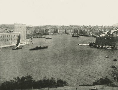 Vista del puerto, Marsella, Francia, 1895 de Unbekannt