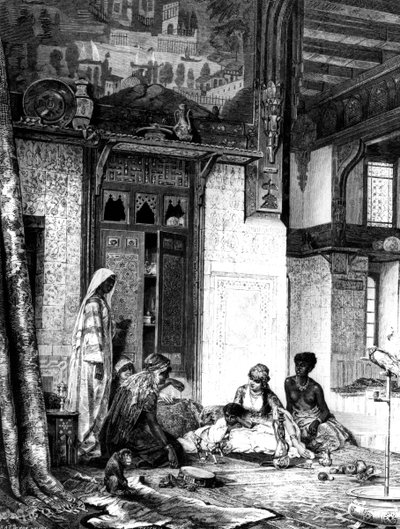 Harén en una Mansión de Califa, 1880 de Unbekannt