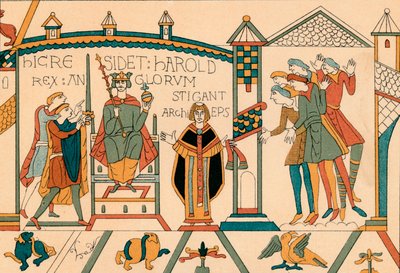 La coronación de Harold, siglo XIX de Unbekannt
