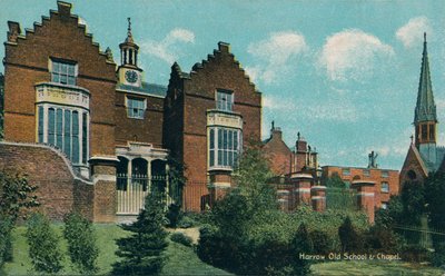 Harrow Old School y Capilla, c1910 de Unbekannt