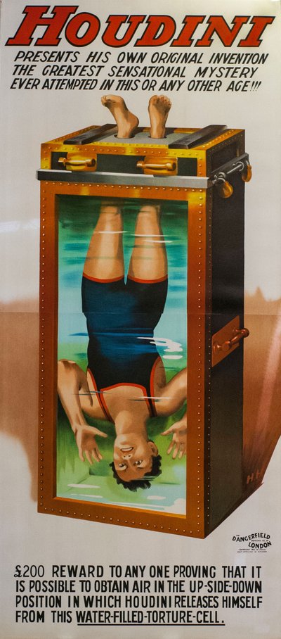 Harry Houdini. Celda de tortura acuática, 1912 de Unbekannt