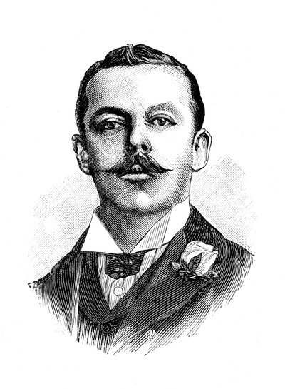 Harry John Lawson, inventor inglés de una bicicleta de seguridad, siglo XIX de Unbekannt