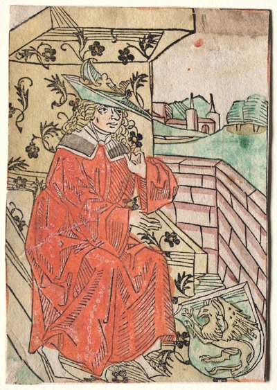Alexander de Hartlib: Alejandro Sentado en el Trono, 1400s de Unbekannt