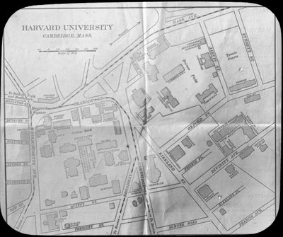 Mapa del campus de la Universidad de Harvard, Cambridge, Massachusetts, EE.UU., finales del siglo XIX o principios del siglo XX de Unbekannt