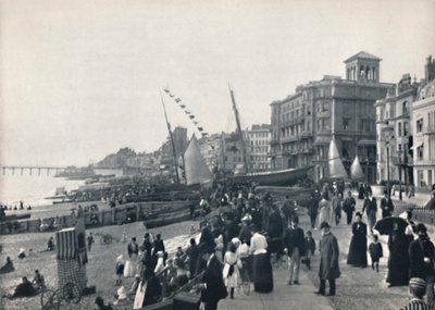 Hastings - El Frente, mostrando el muelle, 1895 de Unbekannt