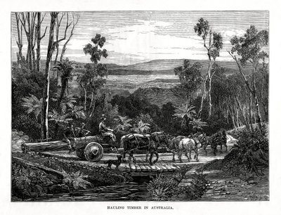 Transporte de madera, Australia de Unbekannt