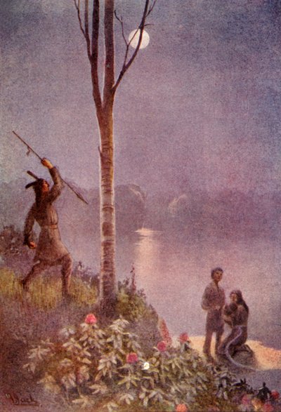Él empuñó su lanza y golpeó el cinturón, 1914 de Unbekannt