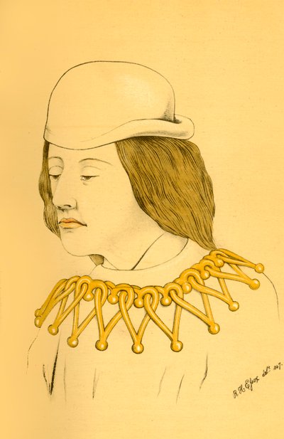 Cabeza I. De una de las pinturas murales en la iglesia de Eton, 1911 de Unbekannt