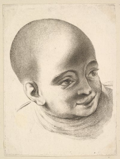 Cabeza de un niño, del Libro de cabezas grabadas según F. Boucher y otros de Unbekannt