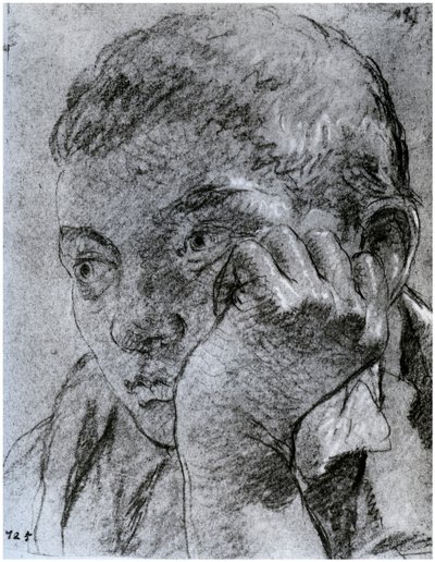 Cabeza de un joven, c1750-1753 de Unbekannt