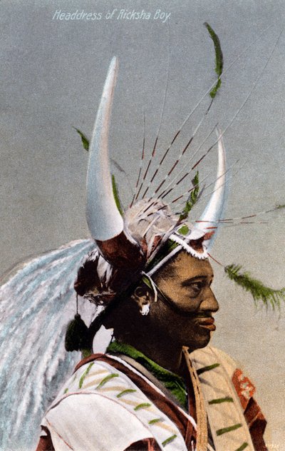 Tocado de un chico Ricksha, Durban, 1917 de Unbekannt