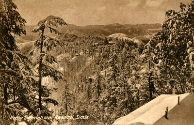 Fuerte nevada cerca de Kasumti, Simla, c. 1918-c. 1939 de Unbekannt