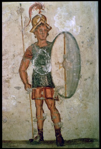 Pintura mural helenística de un soldado, siglo III a.C. de Unbekannt
