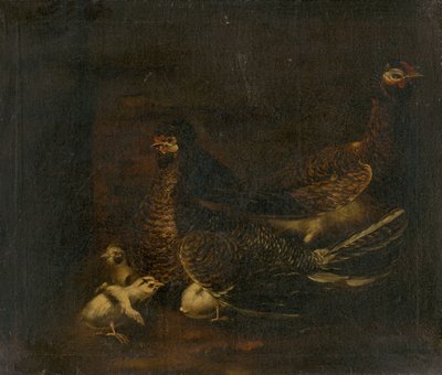 Gallina con pollito de Unbekannt