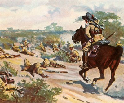 Hendrik Witboi herido de muerte en la lucha en Fahlgras, 29 de octubre de 1905, 1936 de Unbekannt