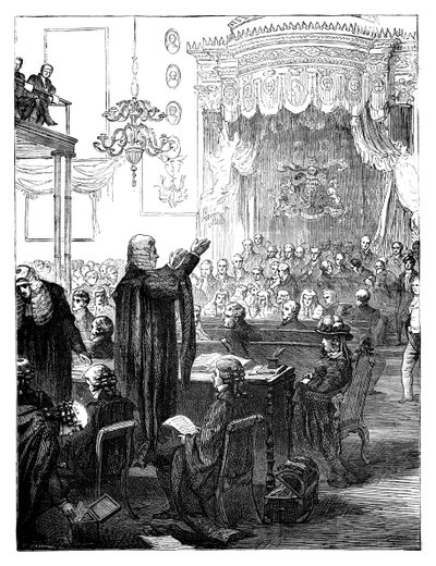 Discurso de Henry Brougham para la defensa durante el juicio de la Reina Carolina, 1820 c1895 de Unbekannt