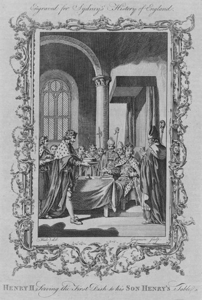 Enrique II sirviendo el primer plato en la mesa de su hijo Enrique de Unbekannt