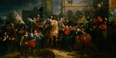Enrique IV de Francia entrando en París, 22 de marzo de 1594, siglo XIX de Unbekannt