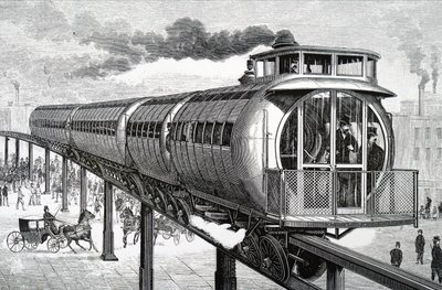 El sistema de monorraíl elevado de Henry Meiggs de Unbekannt