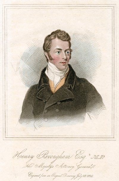 Henry Peter Brougham, 1er Barón Brougham y Vaux, abogado y político escocés, c1820 de Unbekannt