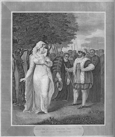 Enfado de Enrique VIII con el canciller que vino a arrestar a Catherine Parr, 1838 de Unbekannt
