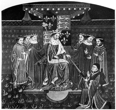 Enrique VI presentando una espada a John Talbot, Conde de Salisbury, c1445, 1910 de Unbekannt