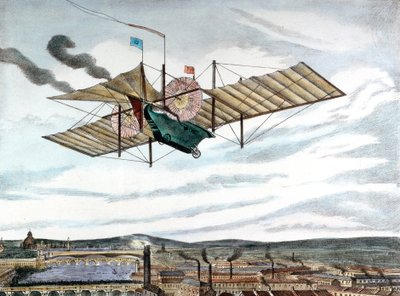 Diseño de Henson y Stringfellow para una máquina voladora a vapor, 1843 de Unbekannt