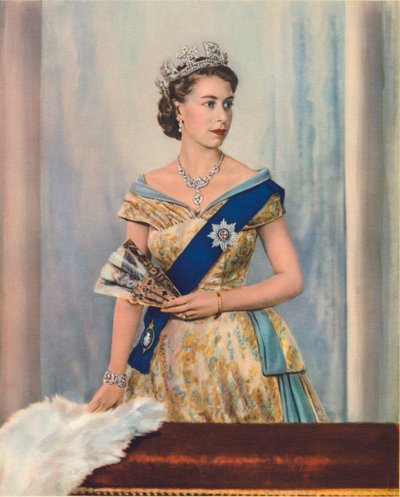 Su Majestad la Reina Isabel II, c. 1953 de Unbekannt