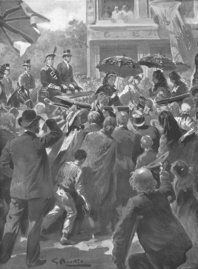 ...La visita de Su Majestad al East End de Londres, 2 de abril de 1873, 1901 de Unbekannt