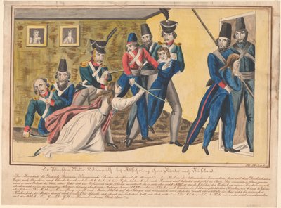 Heroísmo de las madres polacas durante el convoy de sus hijos a Rusia, 1832 de Unbekannt