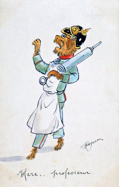 Herr Profesor, Postal Vintage Francesa, c1900 de Unbekannt