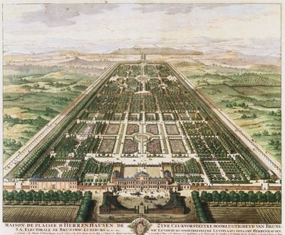 Herrenhausen: Castillo y Jardines, c. 1745 de Unbekannt