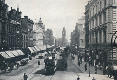High Street, Belfast, mostrando el Memorial de Albert a lo lejos, 1917 de Unbekannt