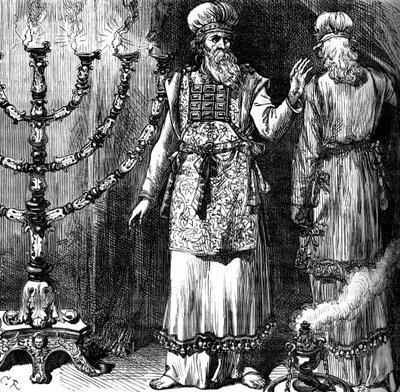 Sumos sacerdotes, mostrando el efod y las túnicas de lino, c1880 de Unbekannt