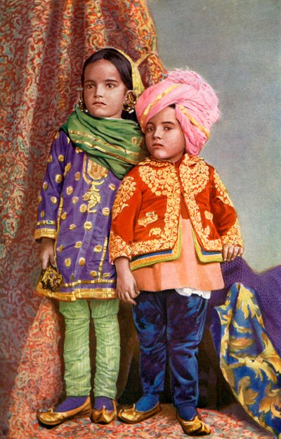 Niños hindúes del norte de Cachemira, India, 1922 de Unbekannt