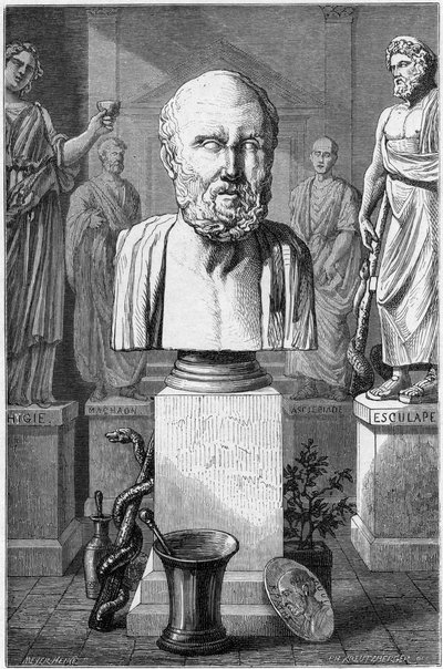 Hipócrates de Cos, médico de la Antigua Grecia de Unbekannt