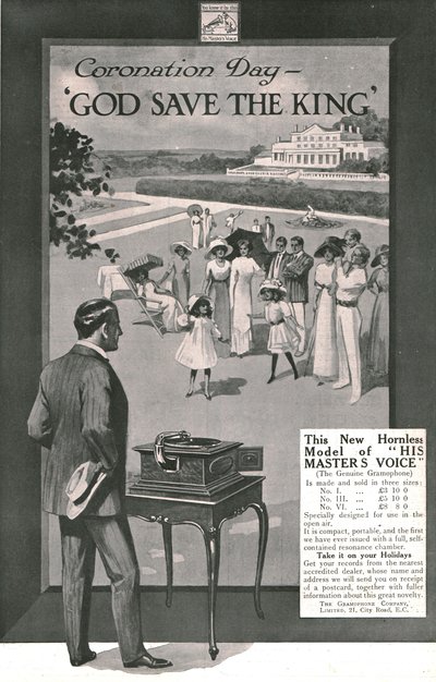 Anuncio de His Masters Voice de Unbekannt