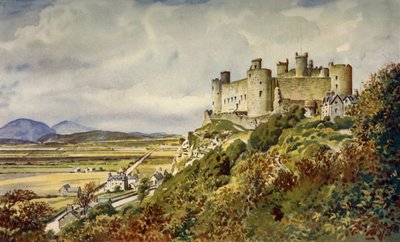 Castillo histórico de Harlech, famoso en la canción galesa, c1948 de Unbekannt
