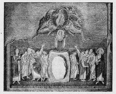Historia de la Antigua Roma. Asunción de la Virgen en una pintura del siglo IX de Unbekannt