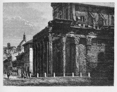 Historia de la Antigua Roma. El Templo de Antonino y Faustina es un antiguo templo romano en Roma, adaptado a la iglesia de San Lorenzo en Miranda de Unbekannt