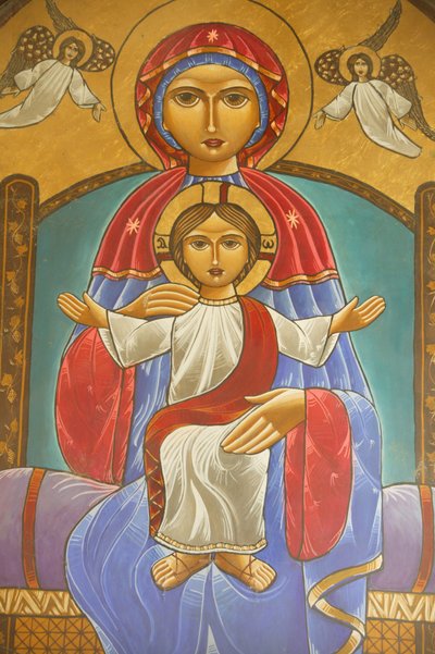 Icono del Monasterio Copto de la Santa Virgen y San Juan Kame Egipto de Unbekannt