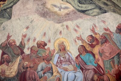 Fresco del Espíritu Santo en la iglesia de Loreto; Praga, República Checa de Unbekannt