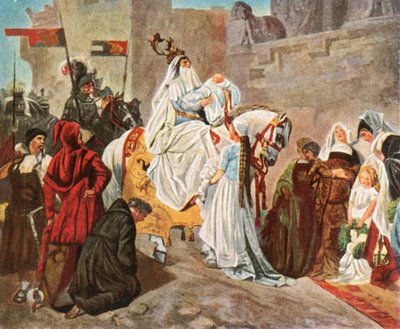 Regreso de Eberhard de Wurtemberg después de la batalla de Döffingen, 1388, 1936 de Unbekannt