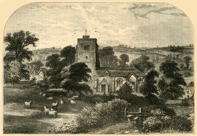 Iglesia de Hornsey en 1750, c1876 de Unbekannt