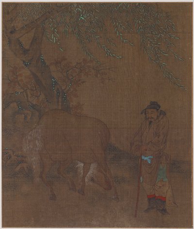 Caballo y mozo bajo un sauce, posiblemente dinastía Ming, 1368-1644 de Unbekannt